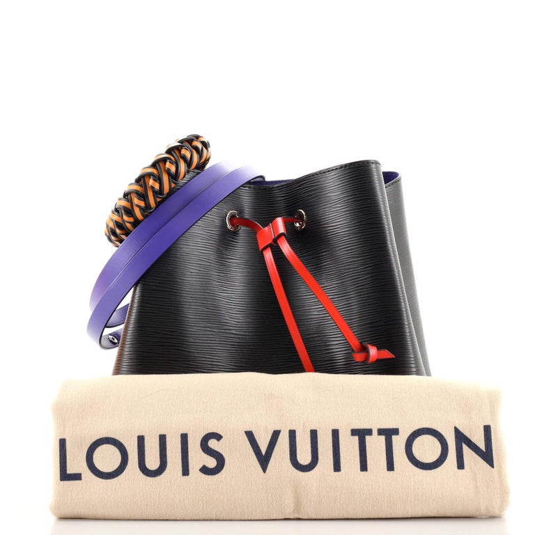 Louis Vuitton Braided Handle NeoNoe Handbag Epi Leather MM Black 19532872