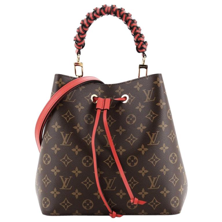 Louis Vuitton Braided Handle NeoNoe Handbag Monogram Canvas at 1stDibs