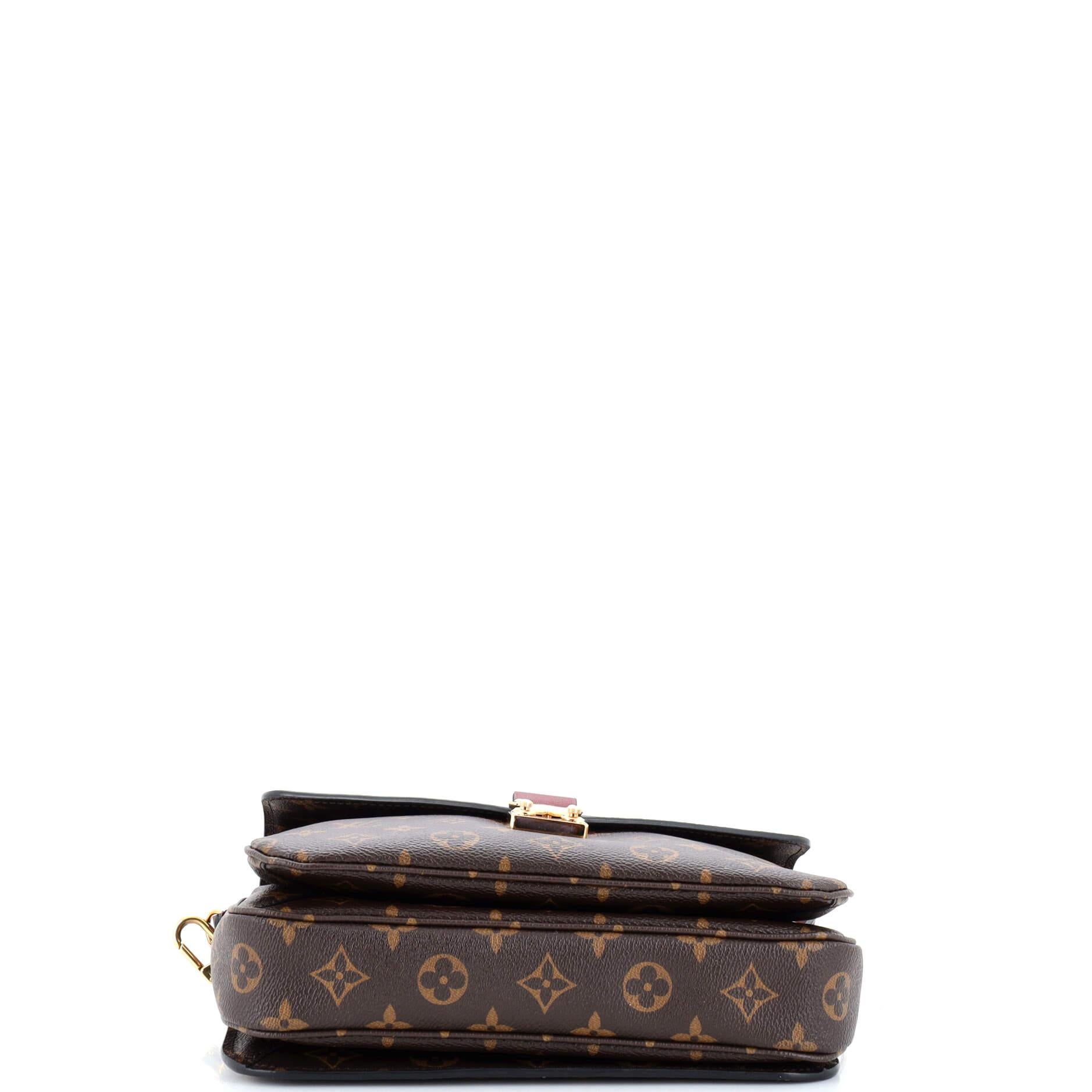 Women's Louis Vuitton Braided Handle Pochette Metis Monogram Canvas For Sale