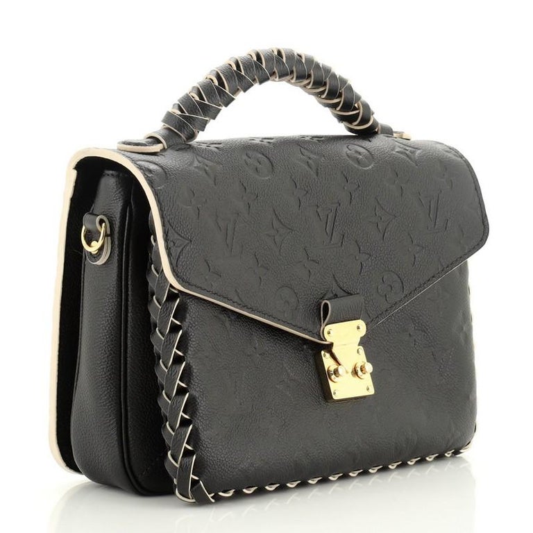 Louis Vuitton Braided Pochette Metis, Beige Empreinte Leather