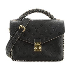Louis Vuitton  Braided Handle Pochette Metis Monogram Empreinte Leather