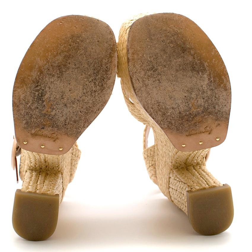 Louis Vuitton Braided Platform Sandals 36 1