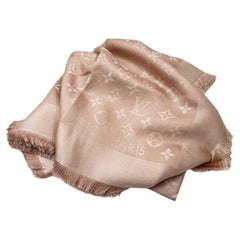 Louis Vuitton Brand New Baby Pink Chale Monogram Shawl Scarf