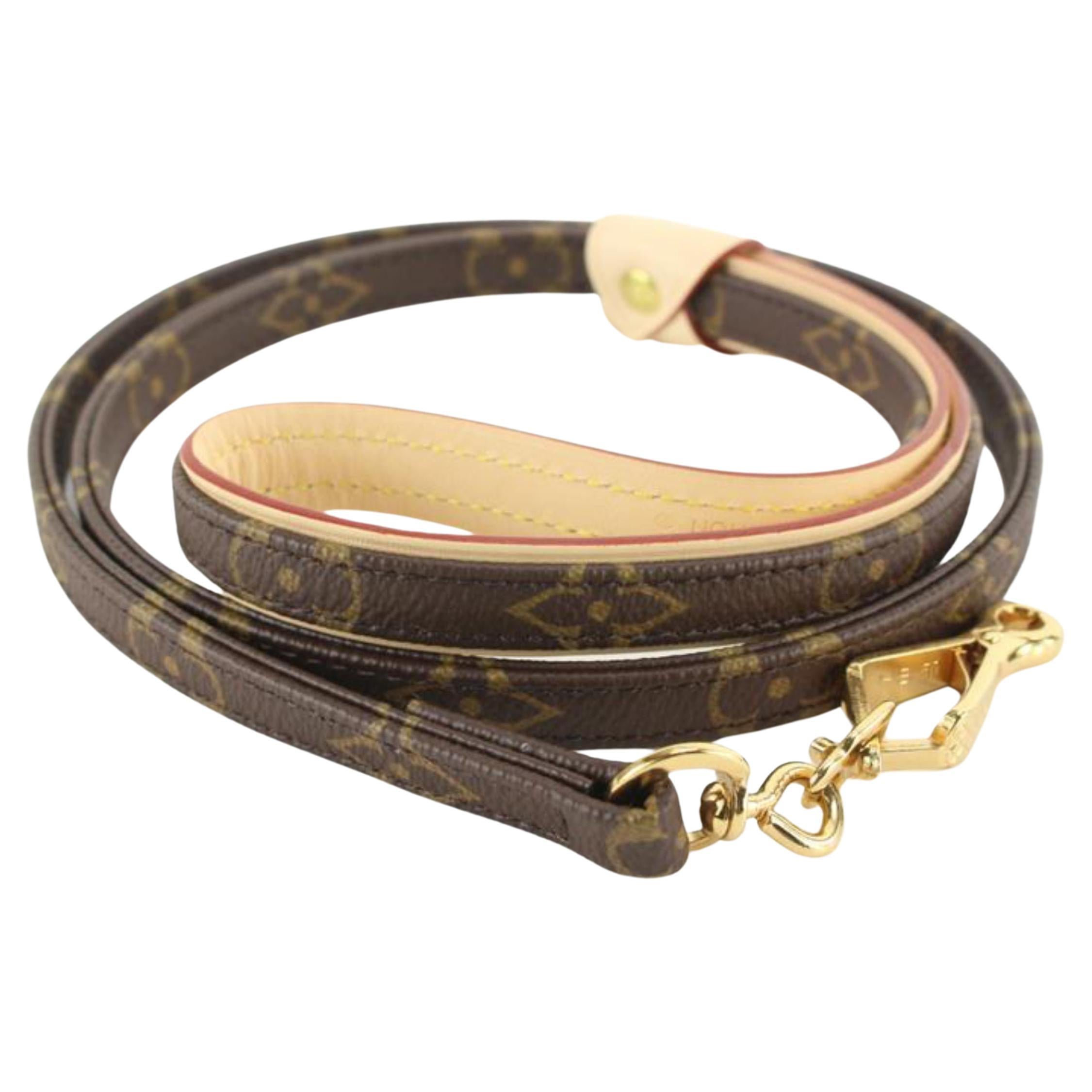 Louis Vuitton Dog Collar and Leash with Metal LV Accessory