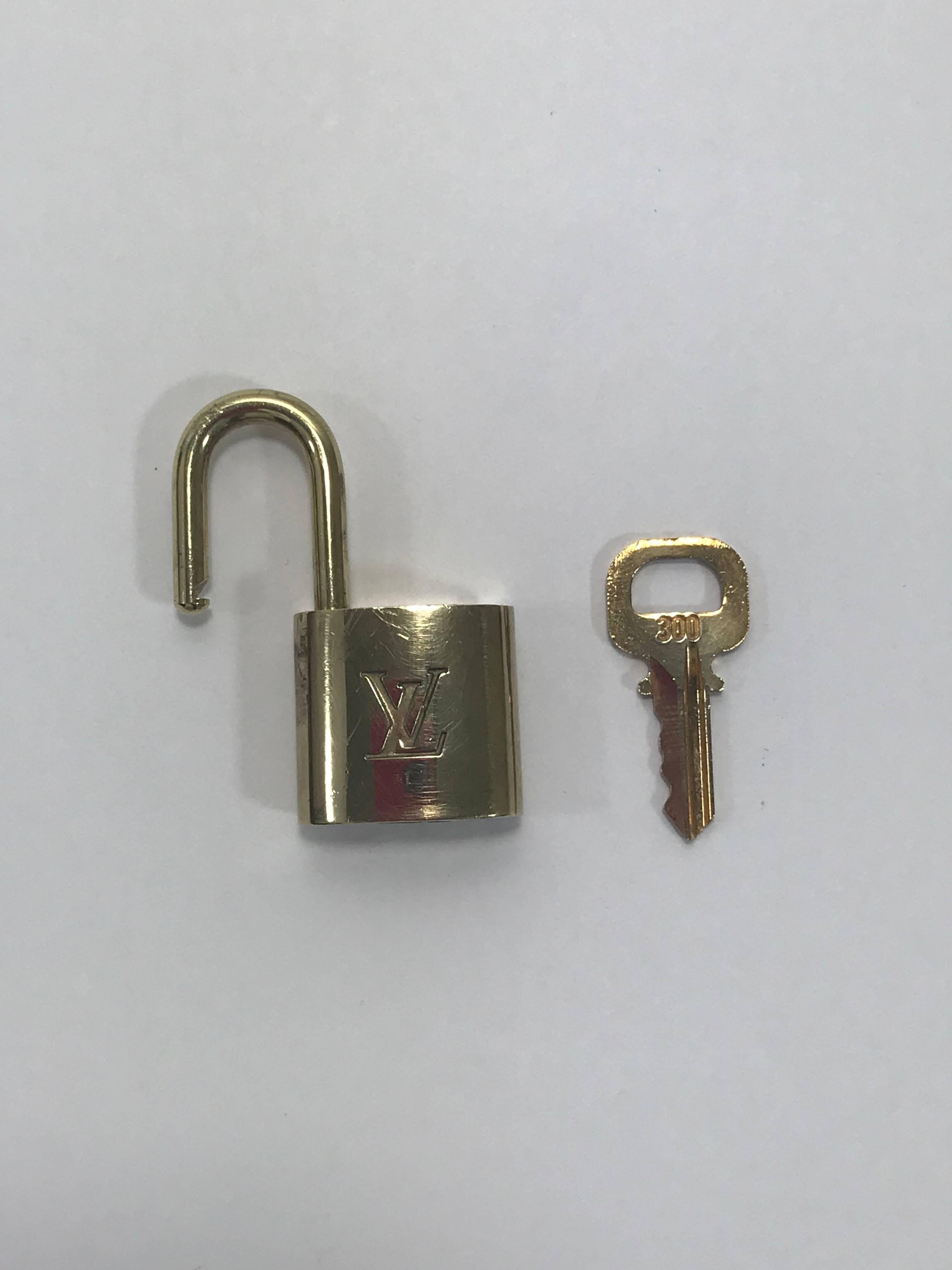 Brown Louis Vuitton Brass Lock and Key Set #300