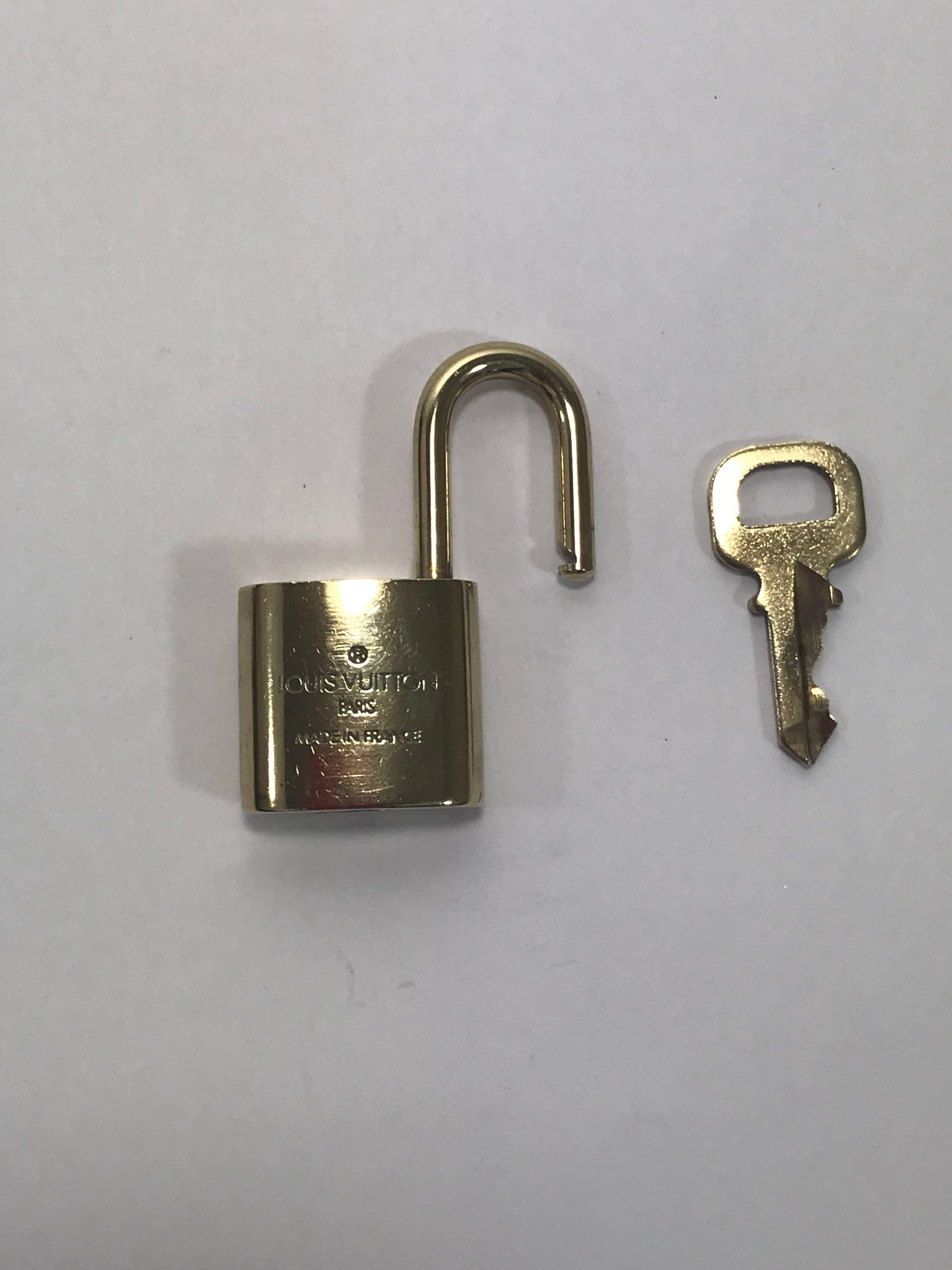 Black Louis Vuitton Brass Lock and Key Set #305