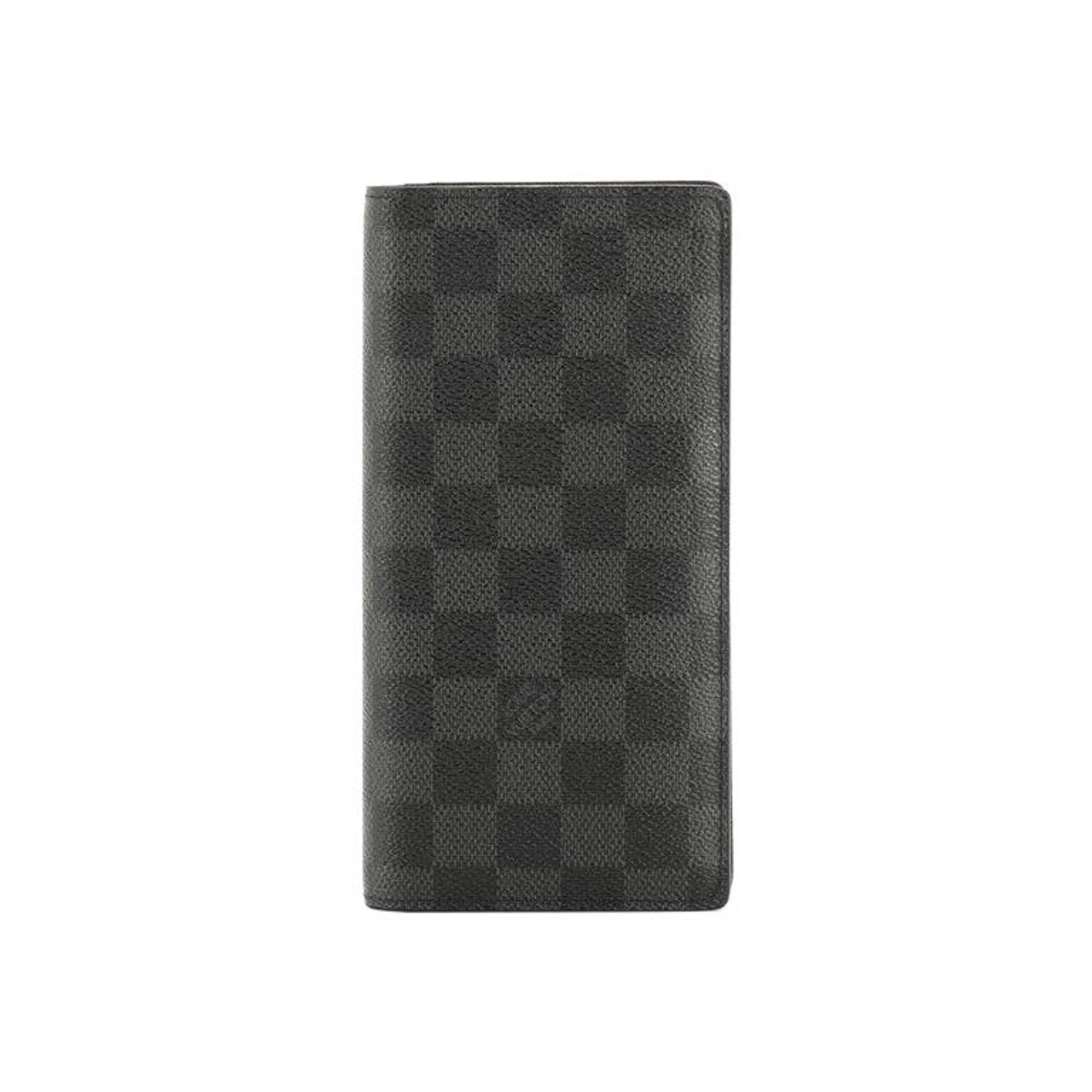 Louis Vuitton Gray Rare Brazza Damier GM Graphite Canvas Bifold Wallet LV-W0930P-0386