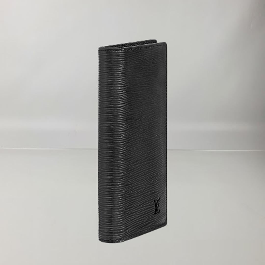 Louis Brazza Louis Vuitton Brazza Wallet Epi Leather Black For Sale at 1stDibs