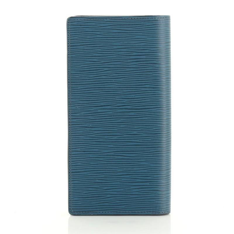 Louis Vuitton Brazza Wallet Epi Leather  (Blau)