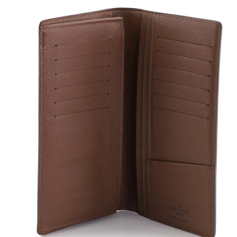 Shop Louis Vuitton MONOGRAM MACASSAR Brazza wallet (M69410, M69410