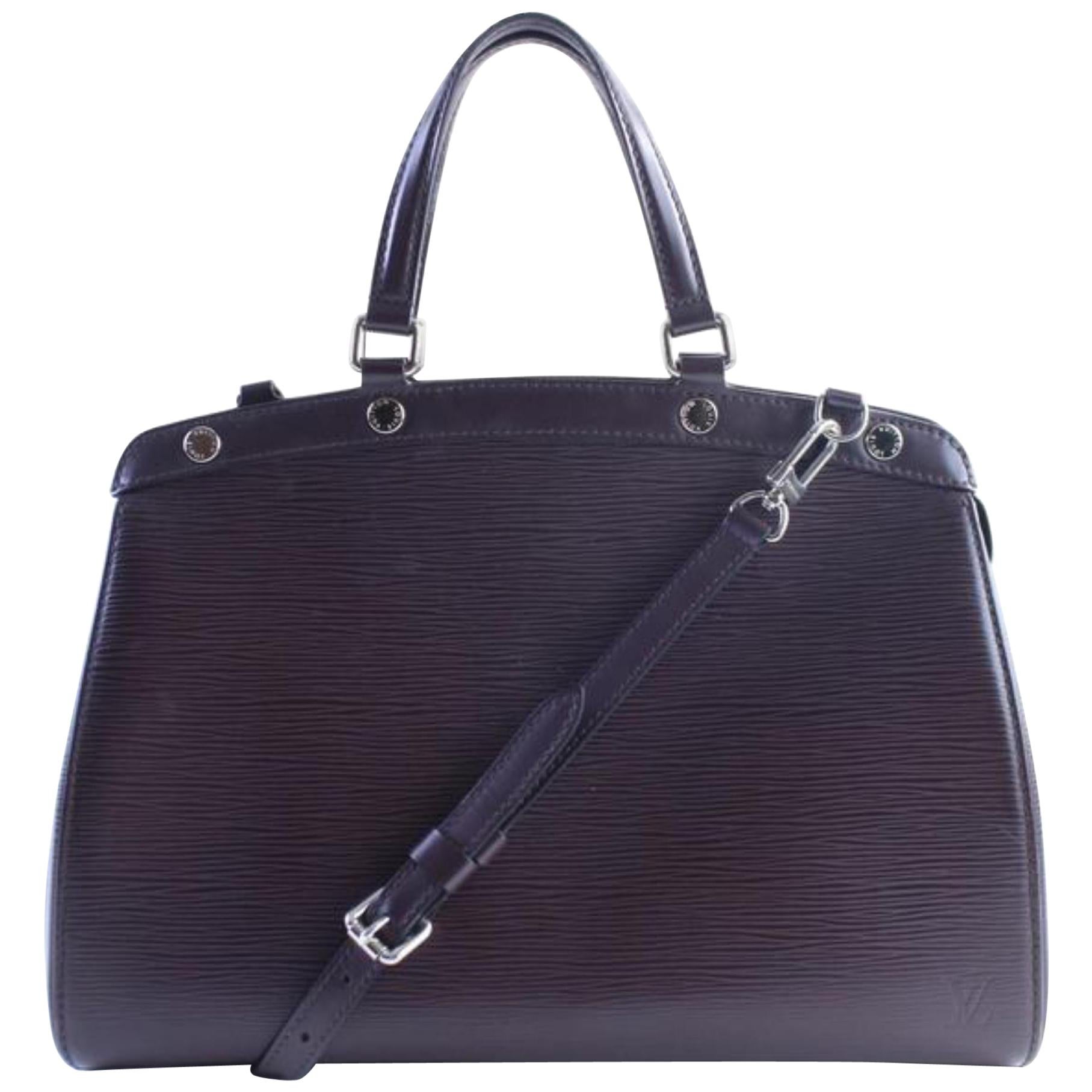 Louis Vuitton Brea Epi 2way 20lr0426 Quetsche Plum Leather Satchel For Sale