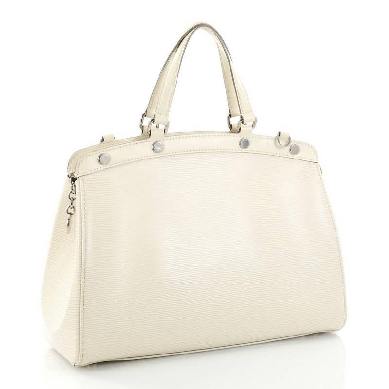 White Louis Vuitton Brea Handbag Epi Leather MM