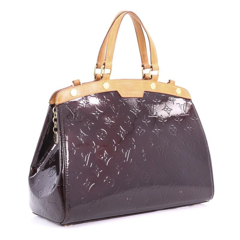 Black  Louis Vuitton Brea Handbag Monogram Vernis MM