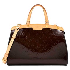 Louis Vuitton Brea MM Amarante Patent Monogram Bag	