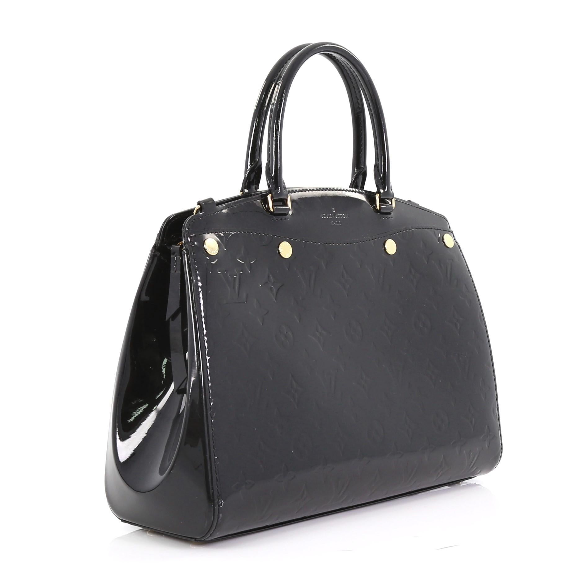 Louis Vuitton Brea NM Handbag Monogram Vernis MM (Schwarz)