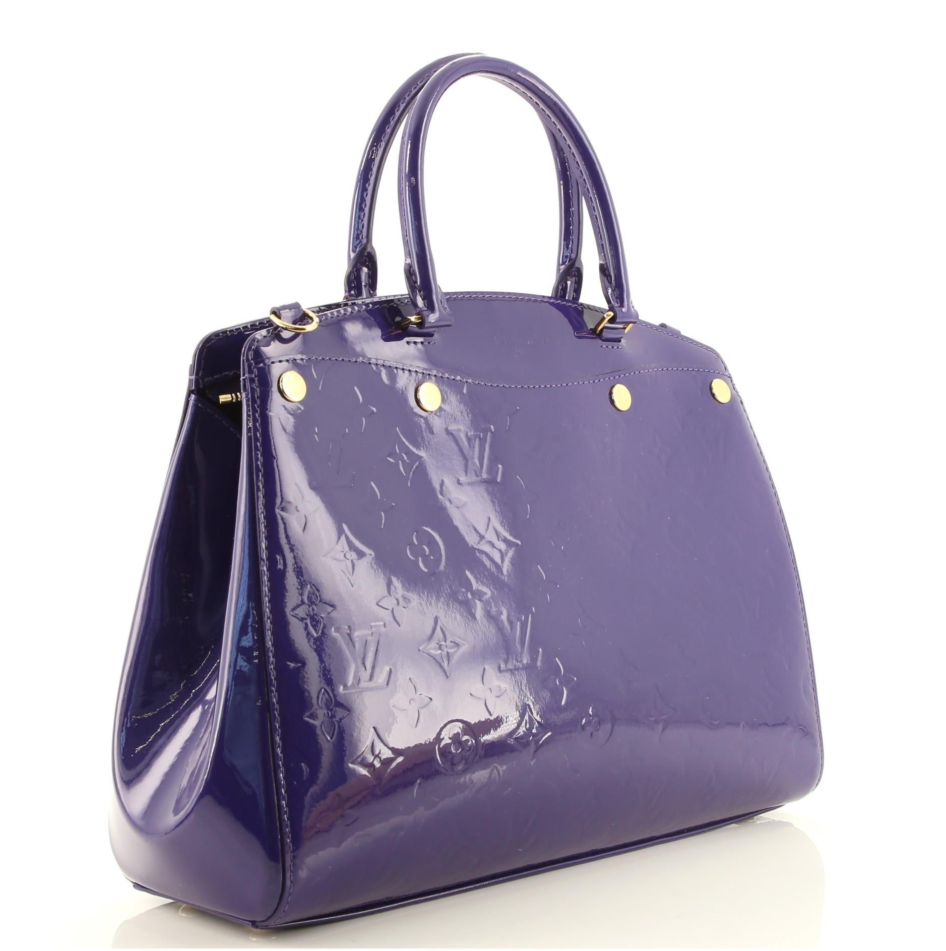 Purple Louis Vuitton Brea NM Handbag Monogram Vernis MM