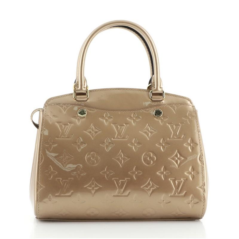 Brown Louis Vuitton Brea NM Handbag Monogram Vernis PM