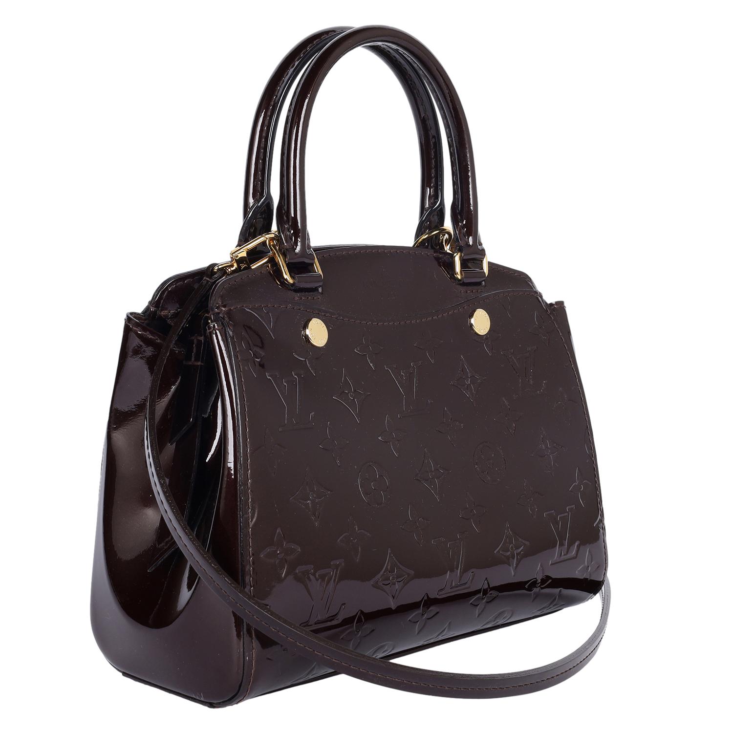 Women's LOUIS VUITTON Brea NM PM Vernis Leather Amarante