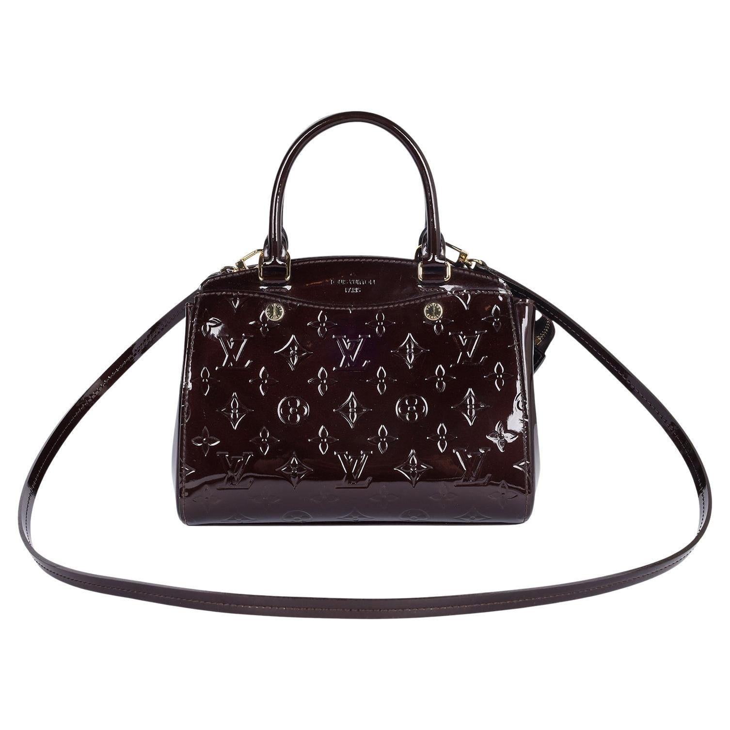 LOUIS VUITTON Brea NM PM Vernis Leather Amarante