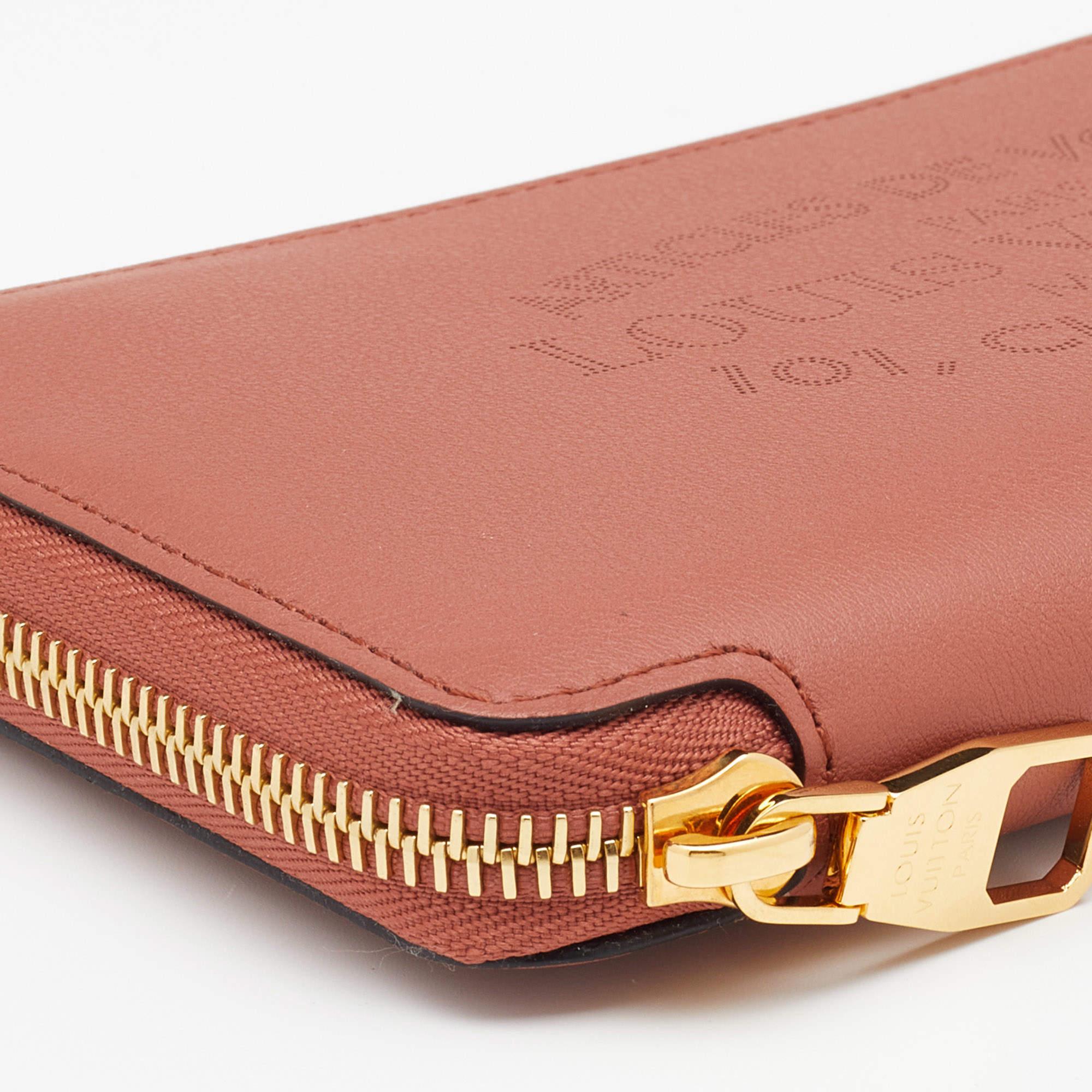 Louis Vuitton Brick Red Leather Article De Voyage Zippy Wallet 2