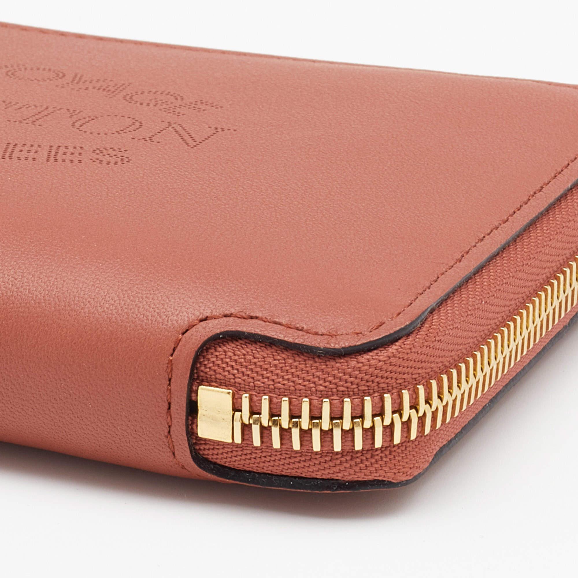 Louis Vuitton Brick Red Leather Article De Voyage Zippy Wallet 3