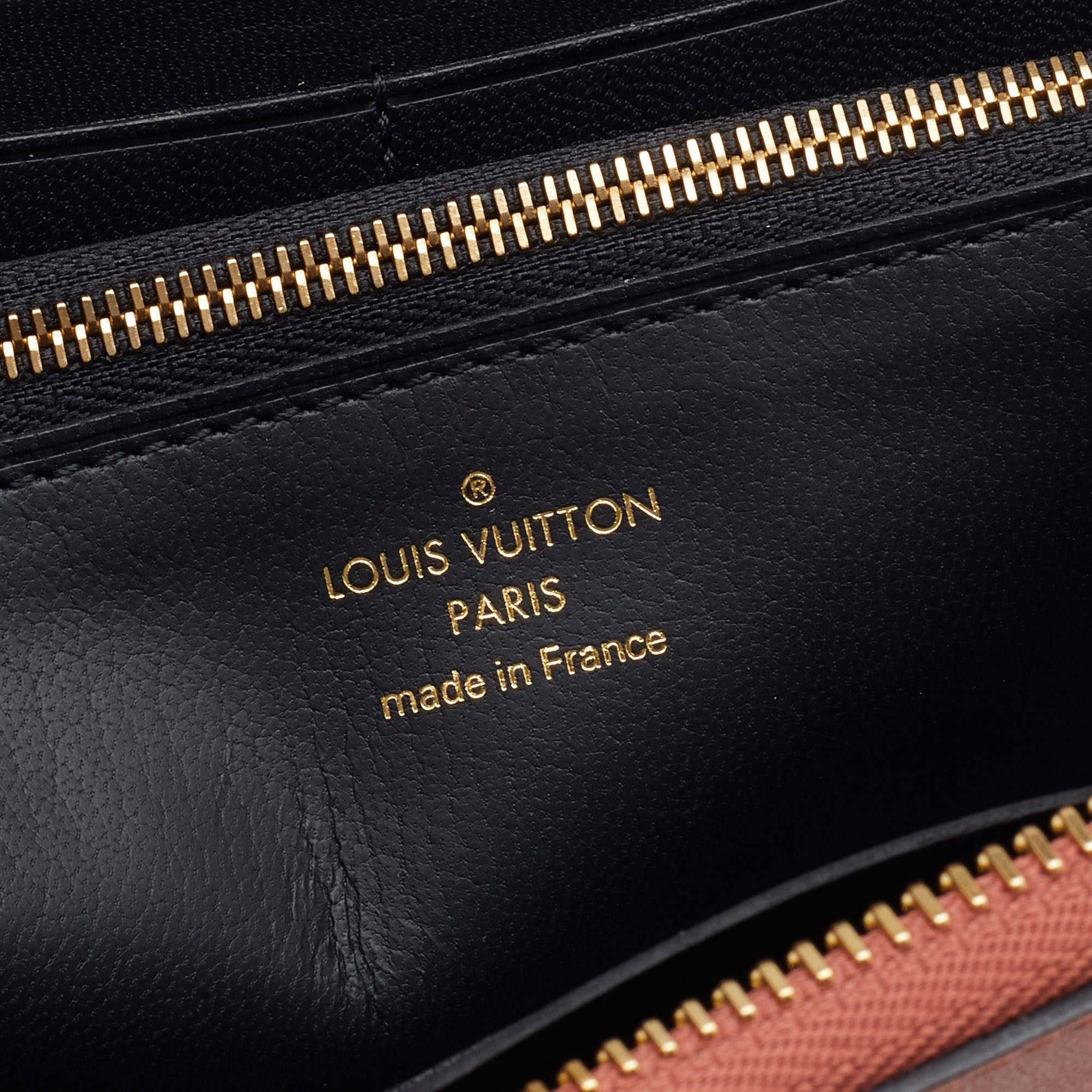 Louis Vuitton Brick Red Leather Article De Voyage Zippy Wallet 4