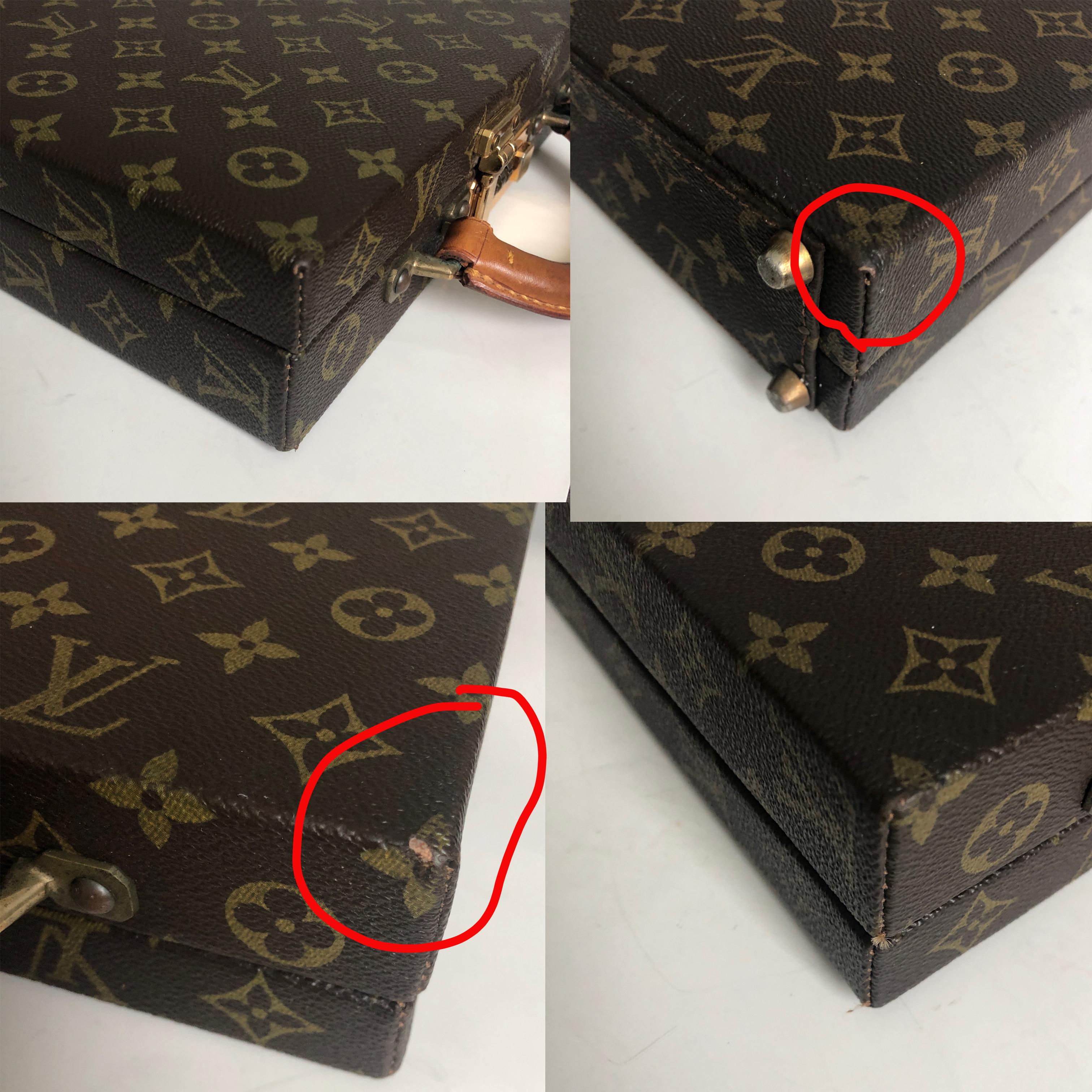 Louis Vuitton Briefcase Monogram Canvas Travel Bag with Combination Lock Vintage 4
