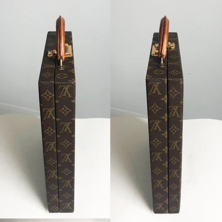 Louis Vuitton Briefcase Monogram Canvas Travel Bag with Combination Lock  Vintage at 1stDibs