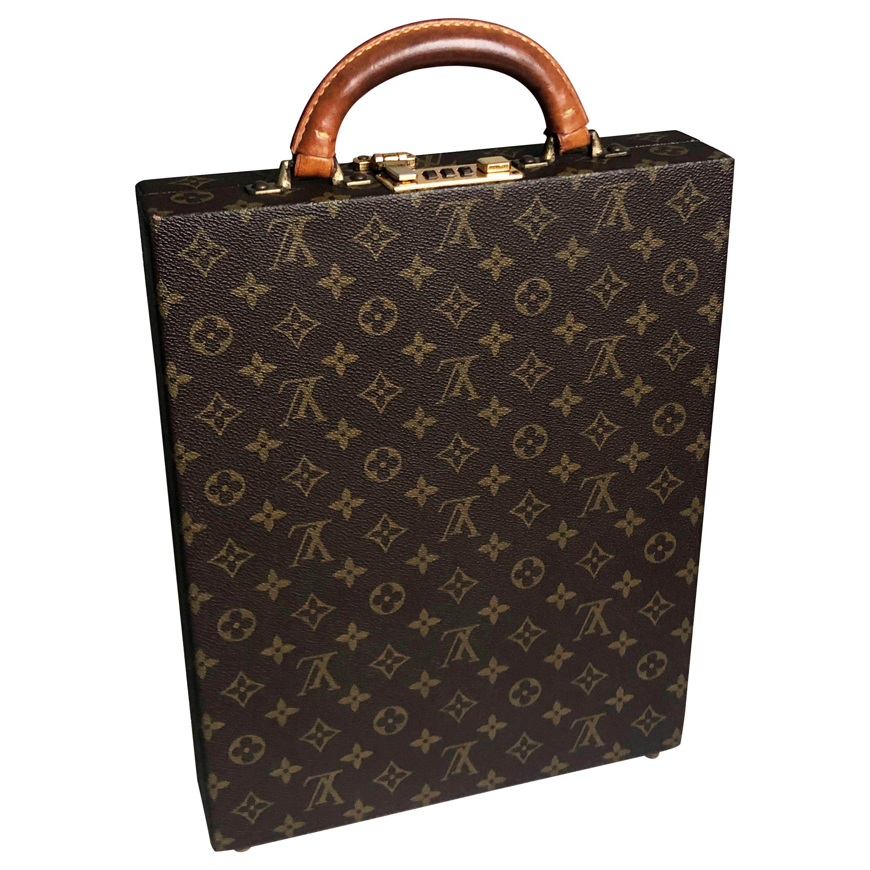 Louis Vuitton Briefcase Monogram Canvas Travel Bag with Combination Lock Vintage