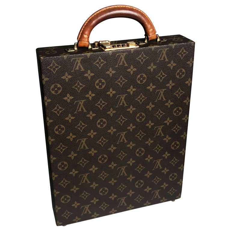 Sold at Auction: Monogrammed Louis Vuitton style double handled bag purse  with lock, NO key NOT AUTHENTICATED (Bid at your own judgement) approx. 16  w x 8 d x 12 h