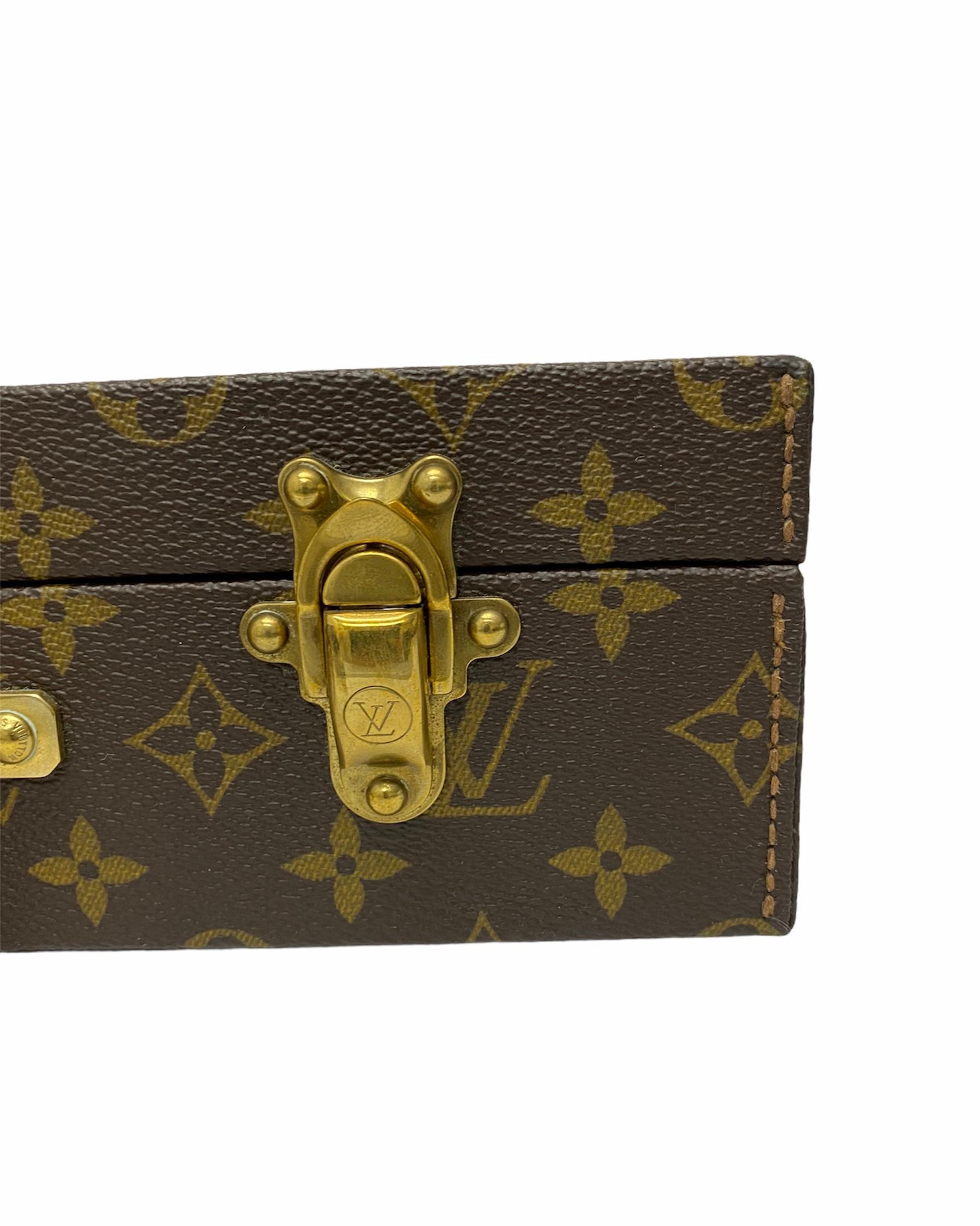 Louis Vuitton Aktentasche mit Rindsledereinsätzen und goldener Hardware (Schwarz)