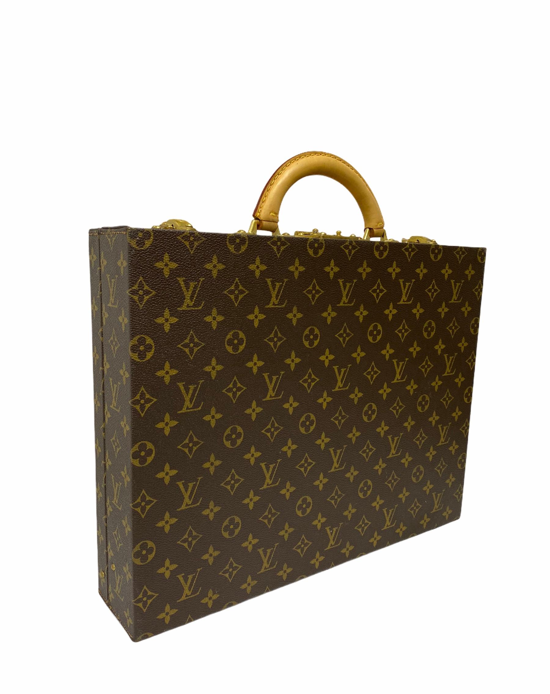 Louis Vuitton Briefcase with Cowhide Inserts And Golden Hardware 1
