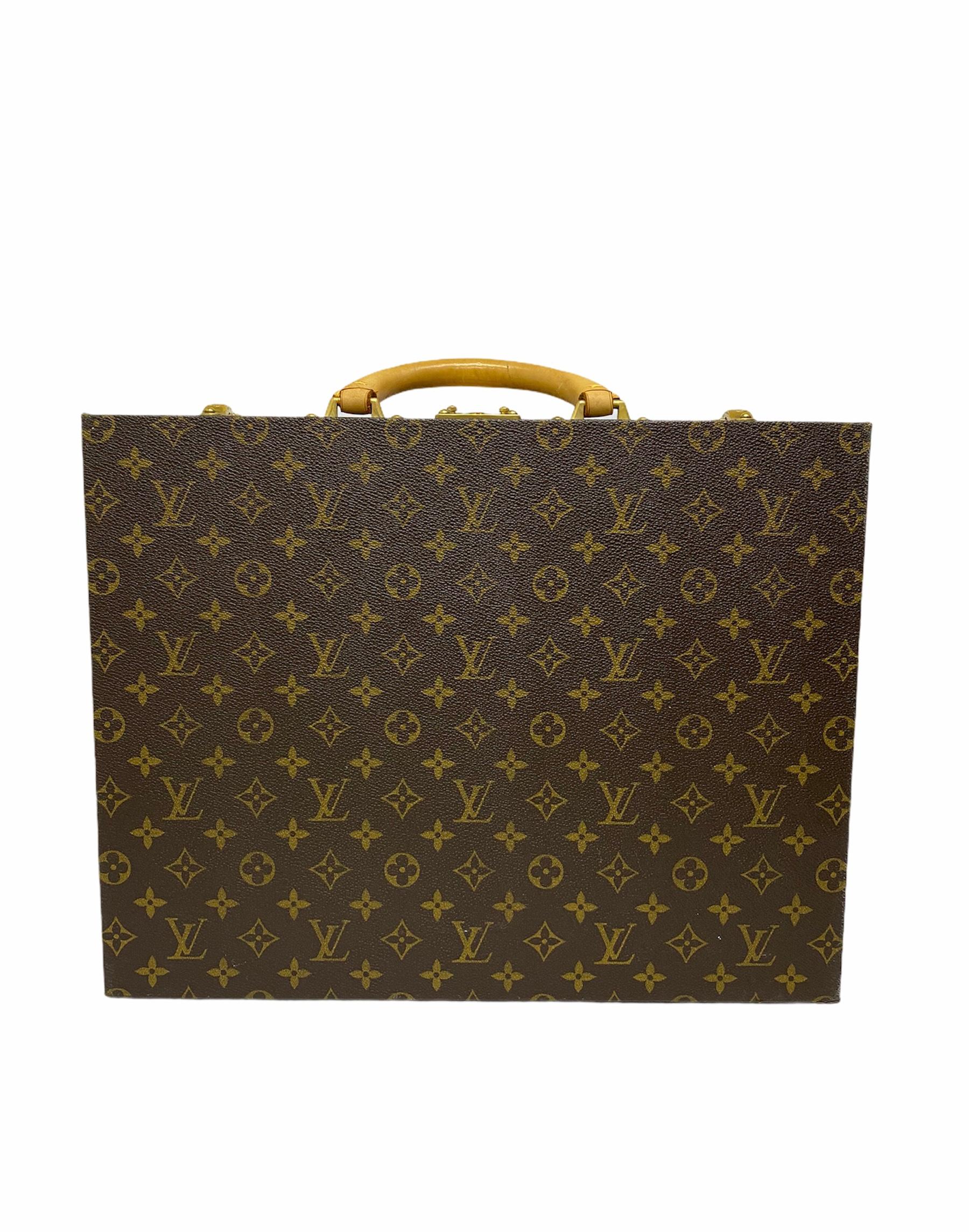 Louis Vuitton Briefcase with Cowhide Inserts And Golden Hardware 2