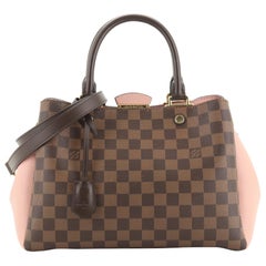 Louis Vuitton Clapton PM, Damier Ebene and Pink Leather, Preowned in Box  WA001