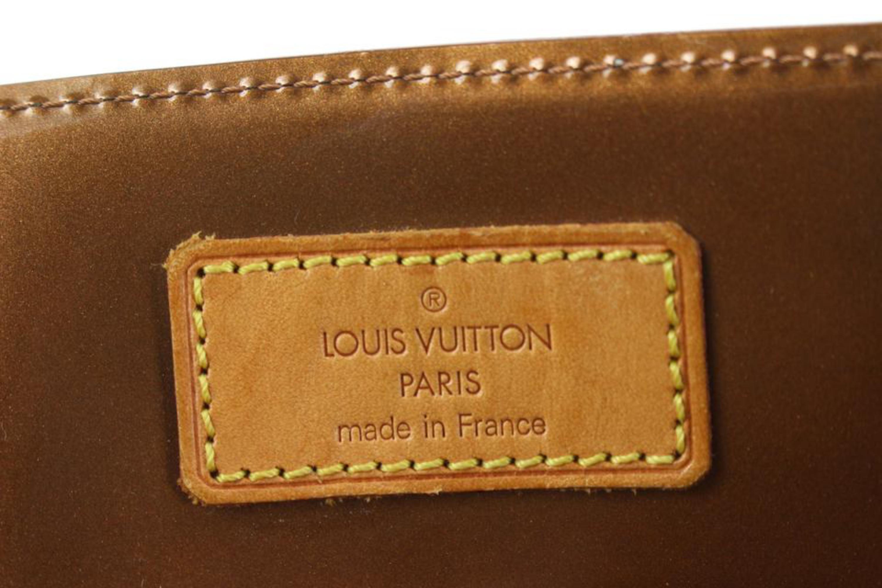 Louis Vuitton Bronze Copper Monogram Vernis Reade MM Tote bag 94lz52s 5