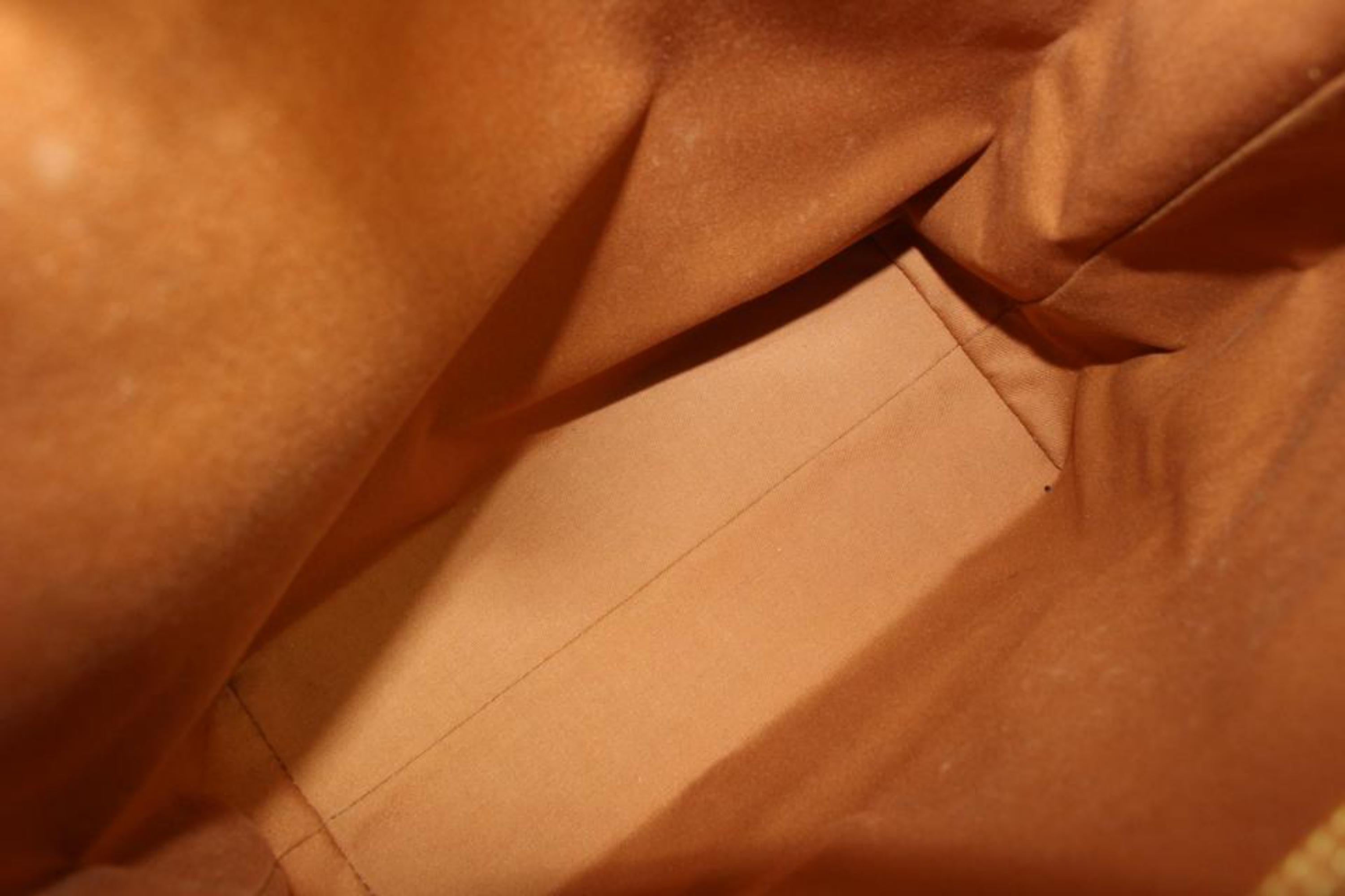 Louis Vuitton Bronze Copper Monogram Vernis Reade MM Tote bag 94lz52s 6