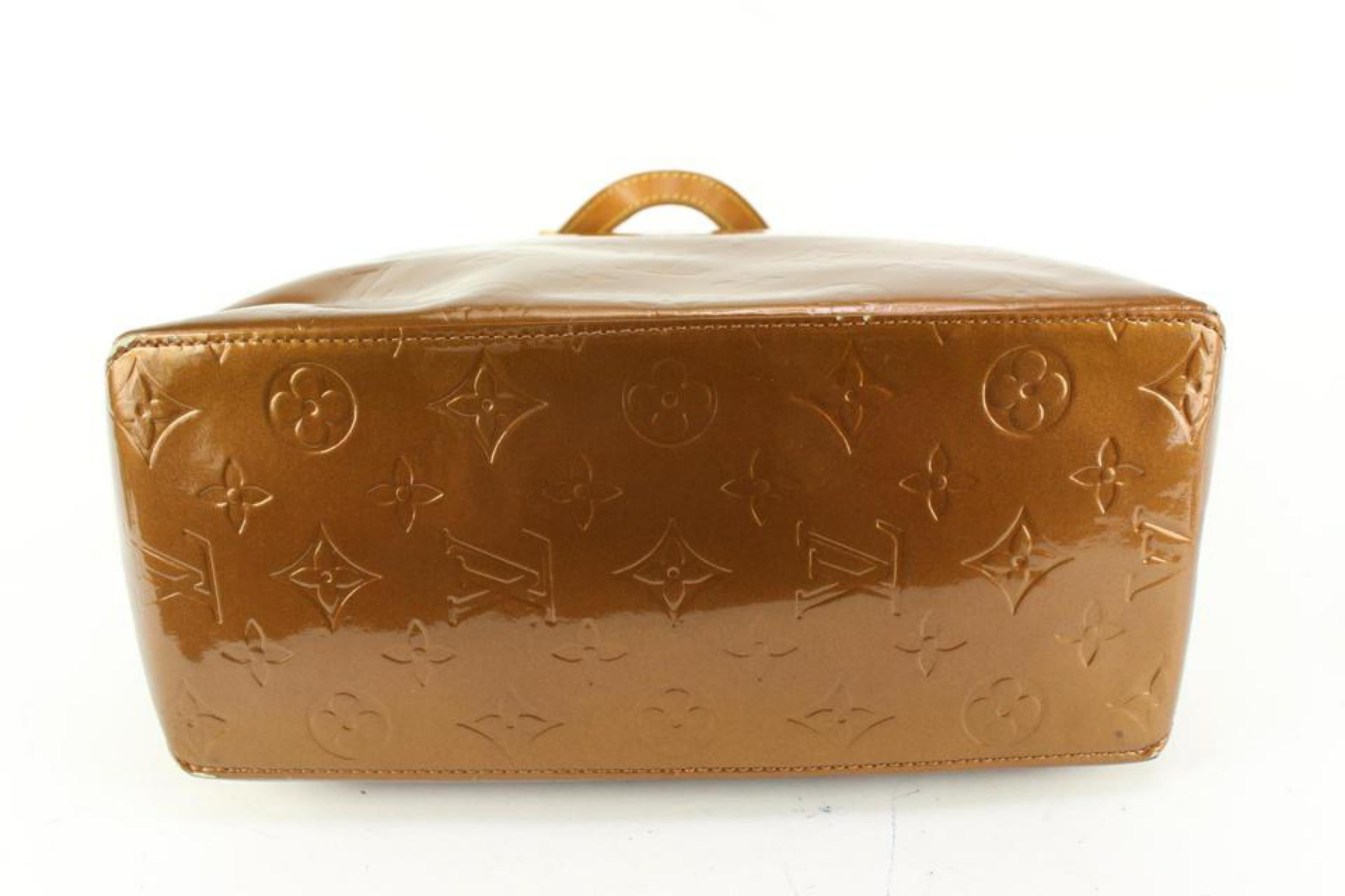Louis Vuitton Bronze Copper Monogram Vernis Reade MM Tote bag 94lz52s 2