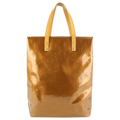 Louis Vuitton Bronze Copper Monogram Vernis Reade MM Tote bag 94lz52s