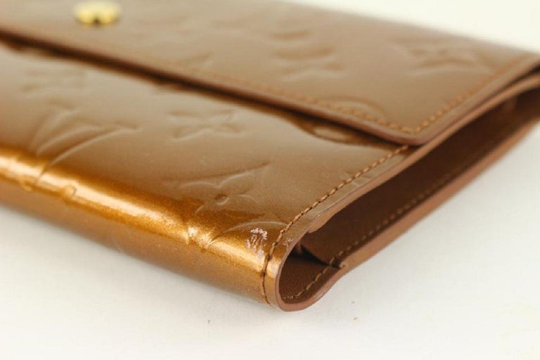 Louis Vuitton Monogram Vernis Leather Copper Small Wallet