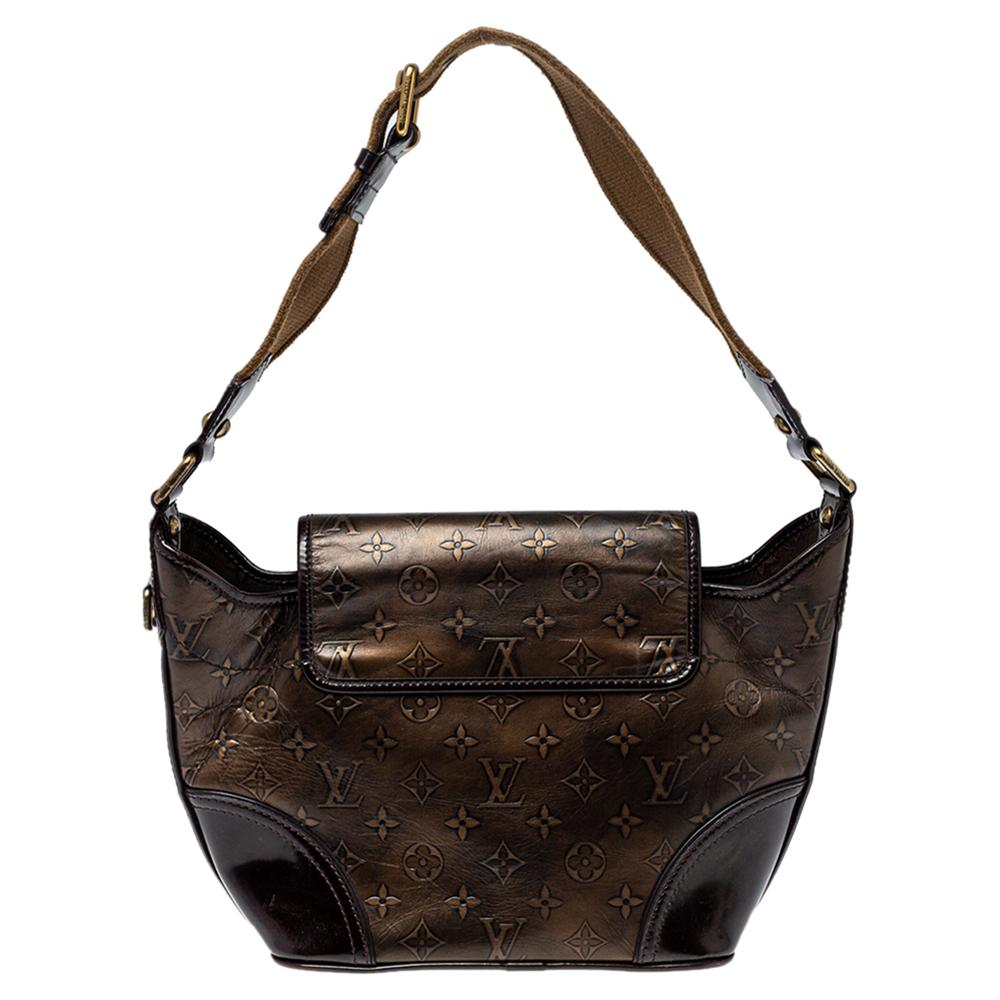 This monogram embossed leather bag is all you need to go about your day in style and luxury. An essential wardrobe accessory, this Louis Vuitton limited edition piece is surely a must-have and from the Prefall 2007 collection. As marvelous and chic