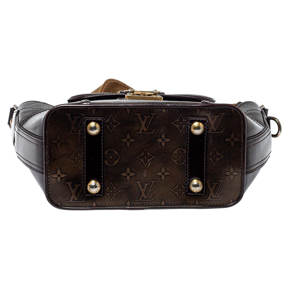 Louis Vuitton Bronze/Dark Brown Monogram Limited Edition Sergen PM Bag In Good Condition In Dubai, Al Qouz 2
