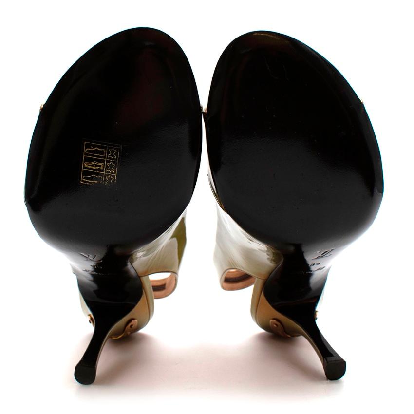 Louis Vuitton Bronze Holographic Sling Back Sandals - Size 39 2