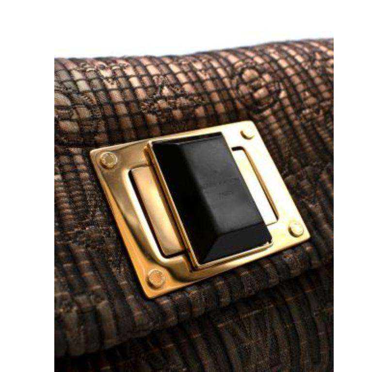 Louis Vuitton Bronze Monogram Jacquard Limited Edition Altair Clutch For Sale 1