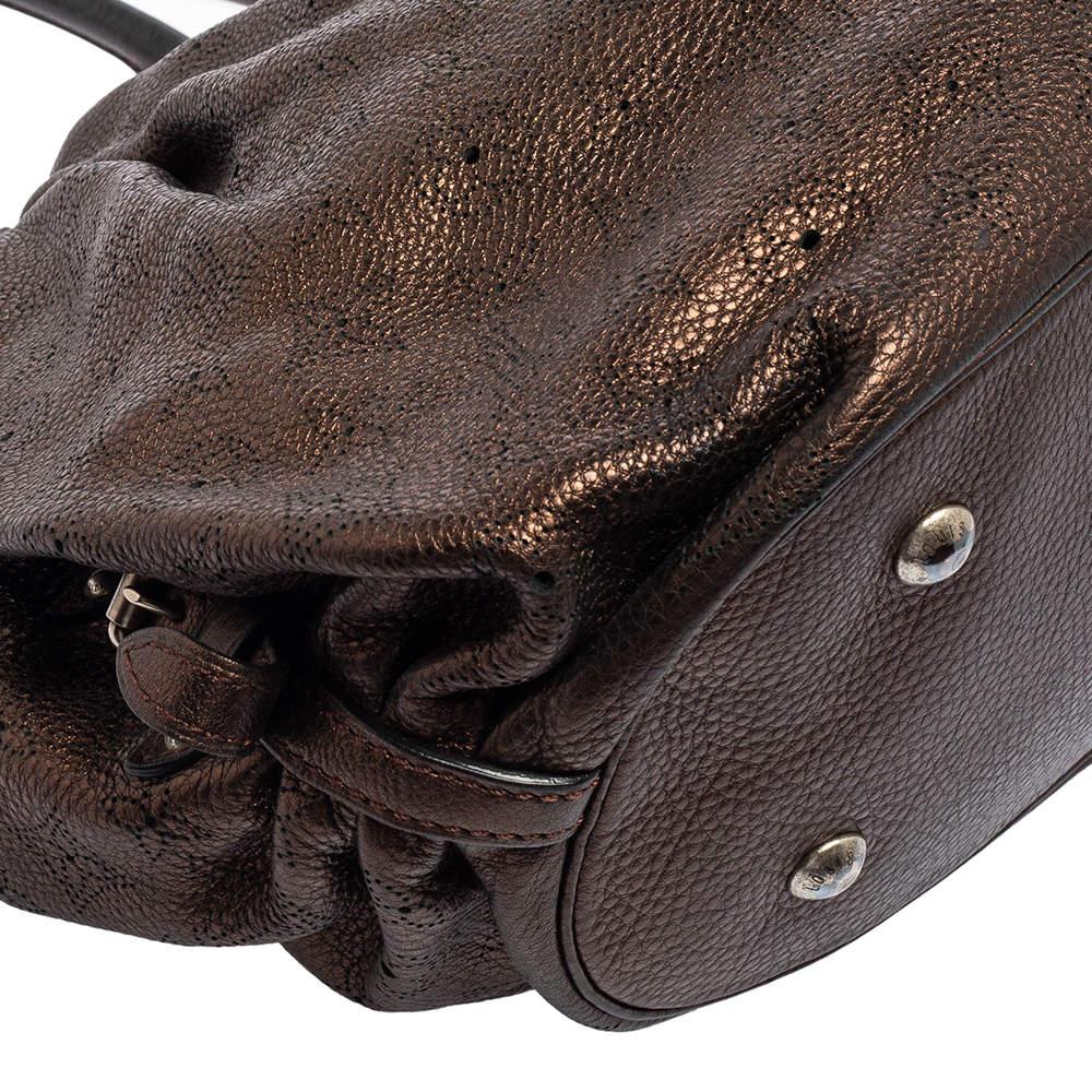 Louis Vuitton Bronze Monogram Mahina Leather L Bag For Sale 5