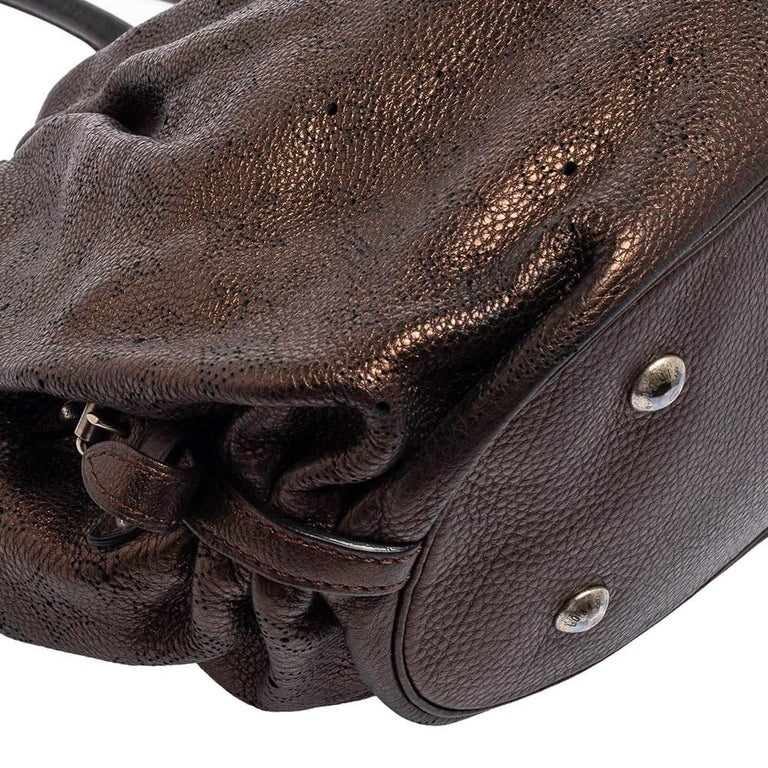 Louis Vuitton Bronze Monogram Mahina Leather L Bag For Sale at 1stDibs
