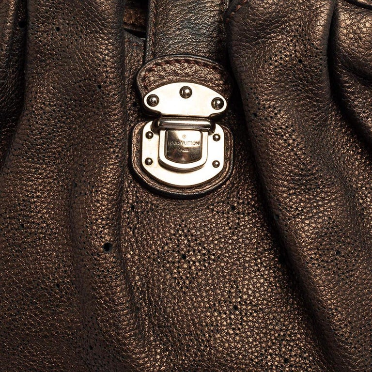 LOUIS VUITTON Mahina L Bronze Silver Hardware Shoulder Bag