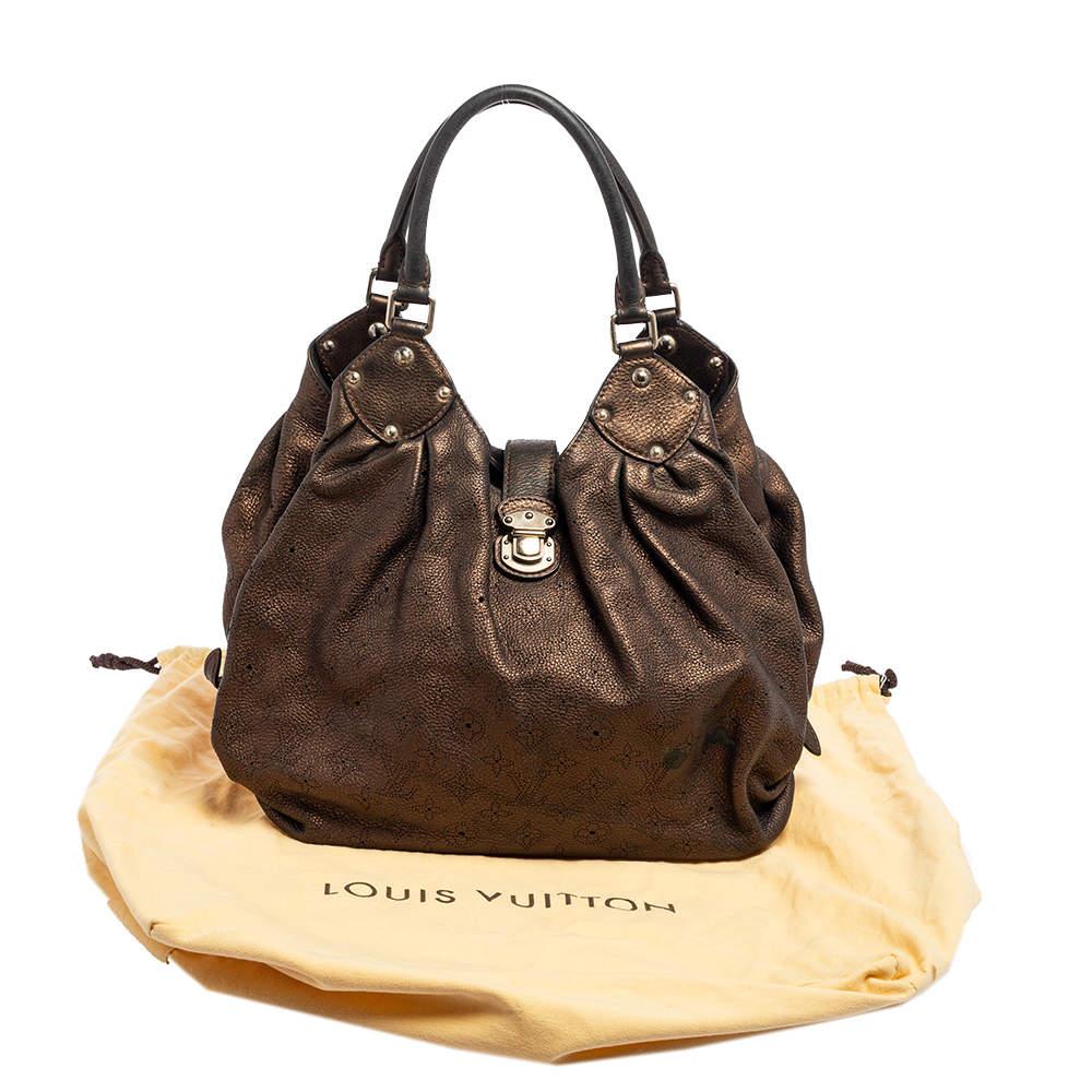 Louis Vuitton Bronze Monogram Mahina Leather L Bag For Sale 8
