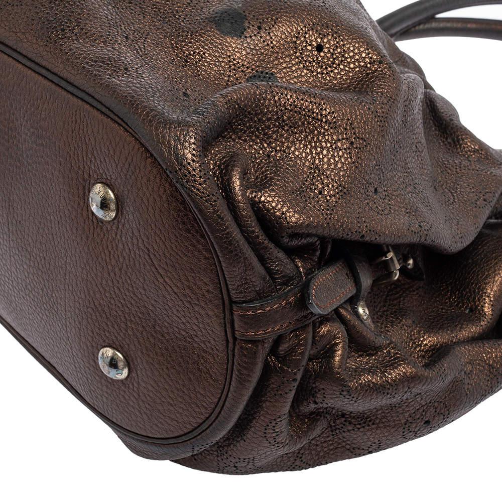 Louis Vuitton Bronze Monogrammierte Mahina-Ledertasche L 8