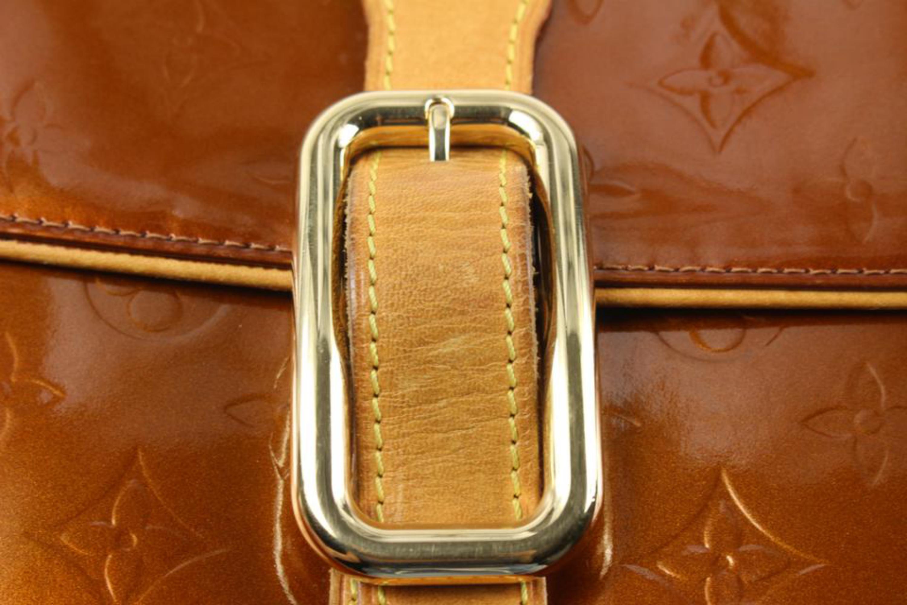 Louis Vuitton Bronze Monogram Vernis Christie GM Crossbody Bag 59lk414s 7