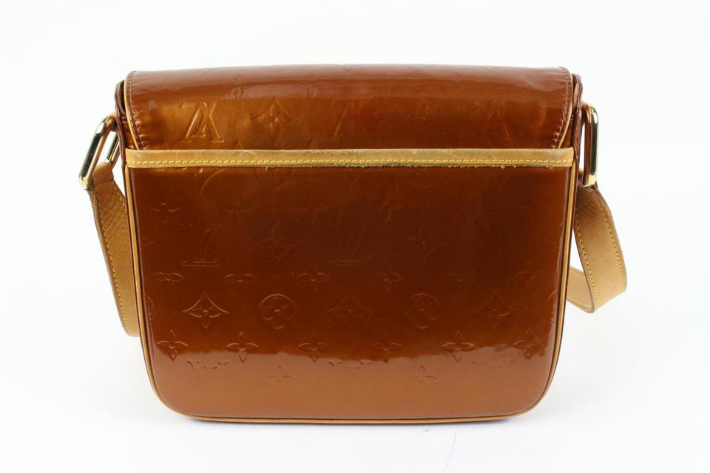 Louis Vuitton Bronze Monogram Vernis Christie GM Crossbody Bag 59lk414s 2